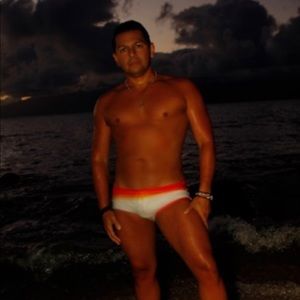 Aussie Bum Retro Sunset Inspired print Mens Medium Swimwear Brief